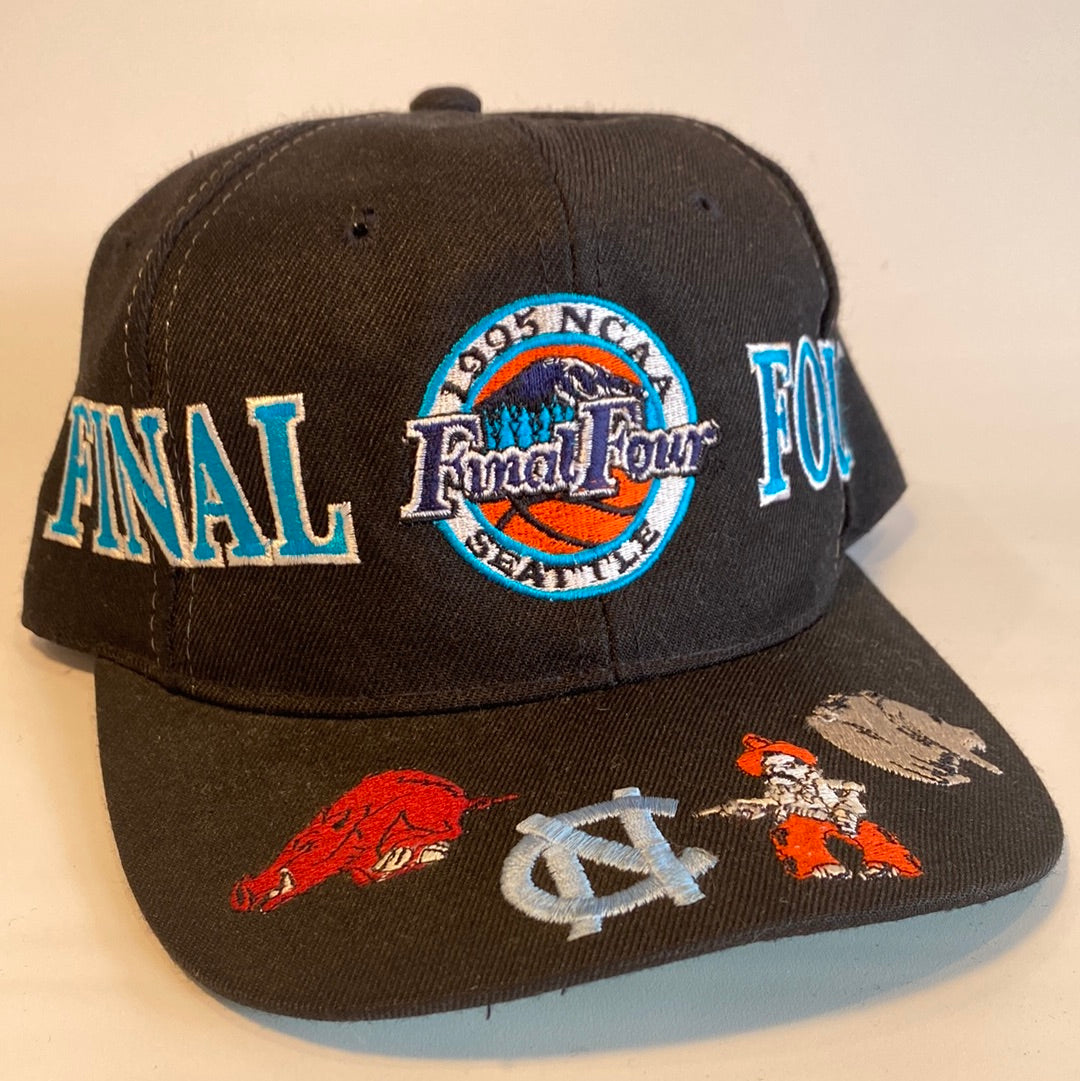 Vintage 1995 final four North Carolina Tar Heels logo adjustable discount Hat