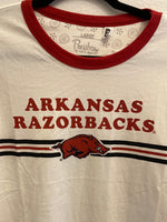 Arkansas Razorbacks Ringer - Pressbox / Size L