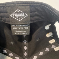 Podunk Snapback Black w/ White Rope