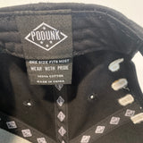 Podunk Snapback Black w/ White Rope