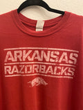 Washed-Worn look Arkansas Razorbacks / Size XL