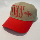 Podunk ARKANSAS Curved Bill Snapback / Red