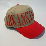 Podunk ARKANSAS Curved Bill Snapback / Red