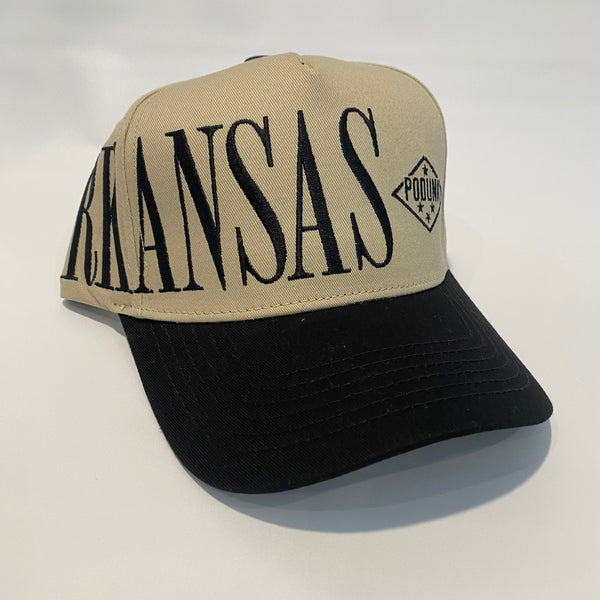 Podunk ARKANSAS Curved Bill Snapback / Black