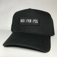 WOO FKN PIG Black Snapback