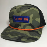 FLRD FCKN GTRS Orange Rope Camo Trucker